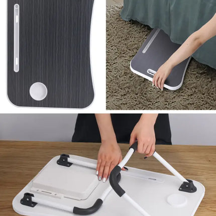 CARLA HOME Laptop Bed Desk with Storage and foldable legs for Adults, Kids & Home Office-2042061547840344071