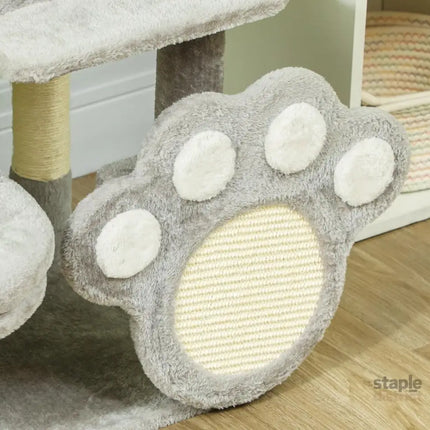 CARLA HOME Large Cat Tree Tower for Indoor Cats with Plush Perch, Cat Condo, Natural Sisal Scratching Posts, Hanging Ball & Paw Scratcher-2050057520038416389