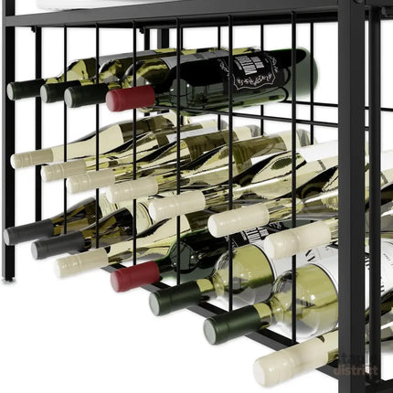CARLA HOME Large Wine Rack for 20 Bottles with Wood Countertop and Sturdy Metal Frame-2042061568753143815
