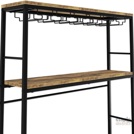 CARLA HOME Large Wine Rack for 20 Bottles with Wood Countertop and Sturdy Metal Frame-2042061568753143816