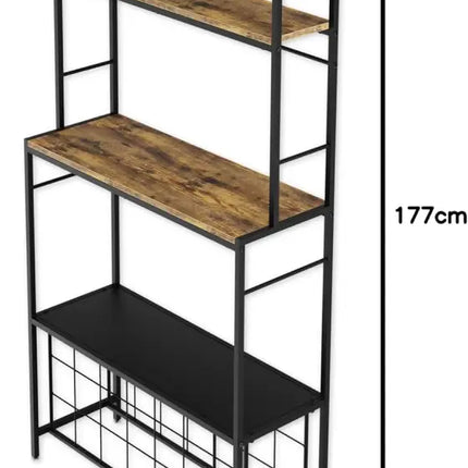 CARLA HOME Large Wine Rack for 20 Bottles with Wood Countertop and Sturdy Metal Frame-2042061568753143817