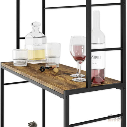 CARLA HOME Large Wine Rack for 20 Bottles with Wood Countertop and Sturdy Metal Frame-2042061568753143814