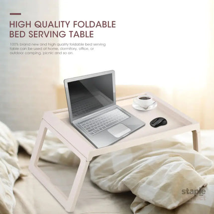 CARLA HOME Multifunction Laptop Bed Desk with foldable legs for Home Office (White)-2042061547567714306