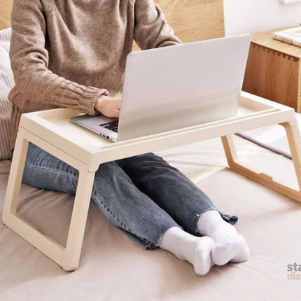 CARLA HOME Multifunction Laptop Bed Desk with foldable legs for Home Office (White)-2042061547567714305