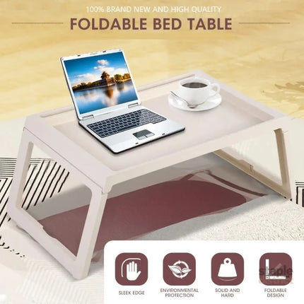 CARLA HOME Multifunction Laptop Bed Desk with foldable legs for Home Office (White)-2042061547567714304