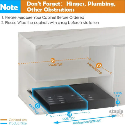 CARLA HOME Pack Pull Out Cabinet Organizer Expandable for Cabinets with Adjustable Slide Out Shelves and Easy Installation (Black)-2042061543662817281