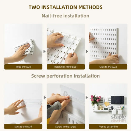 CARLA HOME Pegboard Combination Kit with 4 Pegboards and 18 Accessories Modular Hanging for Wall Organiser-2042061565544501255