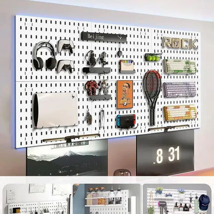 CARLA HOME Pegboard Combination Kit with 4 Pegboards and 18 Accessories Modular Hanging for Wall Organiser-2042061565544501250