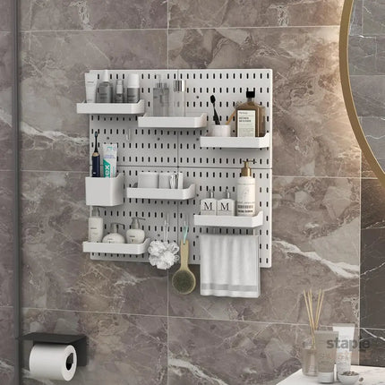 CARLA HOME Pegboard Combination Kit with 4 Pegboards and 18 Accessories Modular Hanging for Wall Organiser-2042061565544501253