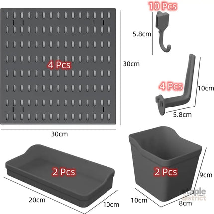 CARLA HOME Pegboard Combination Kit with 4 Pegboards and 18 Accessories Modular Hanging for Wall Organiser-2042061565347368962