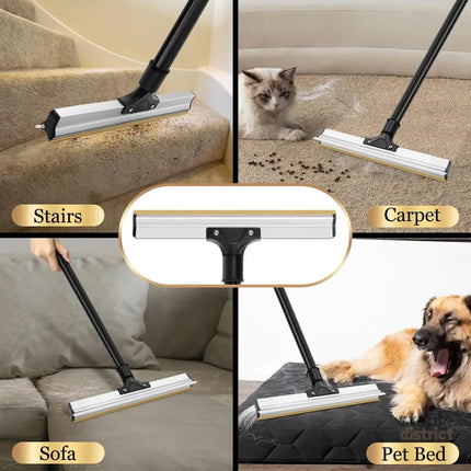 CARLA HOME Pet Hair Remover Broom with Long Handle, Reusable Fur & Lint Remover for Dog & Cat Hair-2050057508143370245
