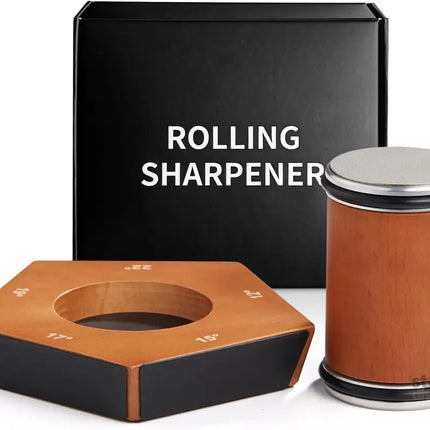 CARLA HOME Rolling Knife Sharpener Kit with 5 Magnetic Angles (12°/15°/17°/19°/22°) for Chef & Home Kitchen Use-2050057507501641728