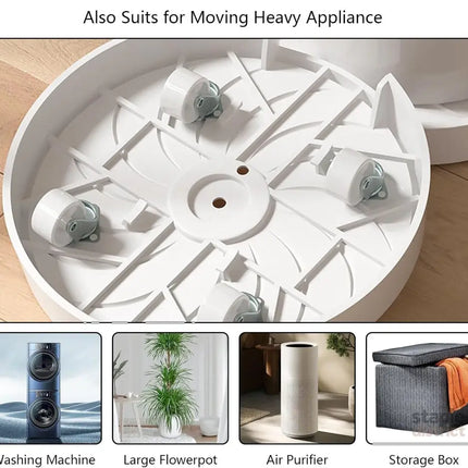 CARLA HOME Rolling Plant Stand with 360° Wheels for Indoor Pots (26 cm)-2050057504708235269