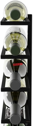 CARLA HOME Set 2 Pcs Metal Wall Mount Wine Rack for Wine Bottles, Liquor, Champagne (Holds 10 Bottles)-2042061568388239367