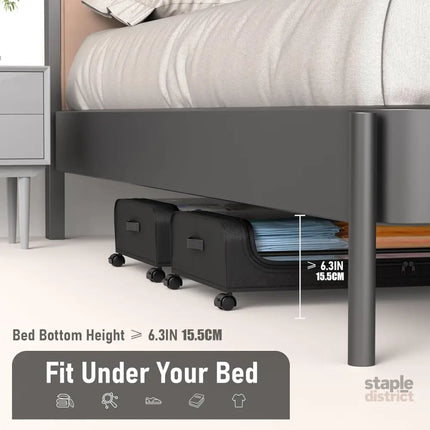 CARLA HOME Set 2 Pcs XXL Under Bed Rolling Storage Containers with 50L Large Capacity and Wheels-2042061558070251526