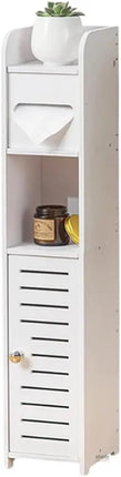 CARLA HOME Slim Bathroom Cabinet with Toilet Paper Holder for Toilet or Laundry Room-2050057506557923328