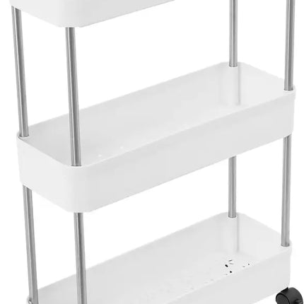 CARLA HOME Slim Storage Cart Organizer Trolley with Wheels for Kitchen, Bathroom, Laundry & Narrow Spaces (3 tier)-2050057504540463111