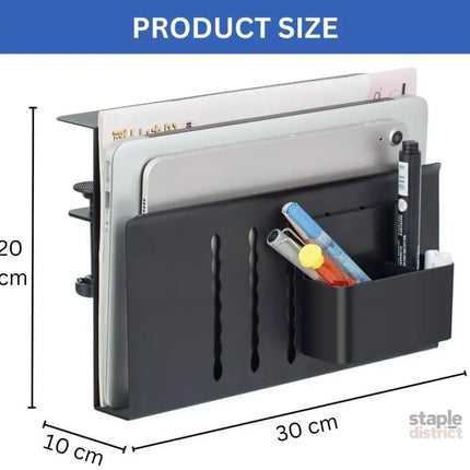 CARLA HOME Under Desk Side Laptop Holder Storage with No Drill Cable Management Tray and Pen Storage for Office and Home-2042061550734413832