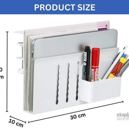 CARLA HOME Under Desk Side Laptop Holder Storage with No Drill Cable Management Tray and Pen Storage for Office and Home-2042061550973489160