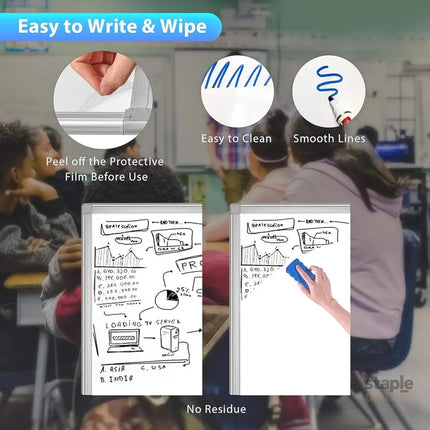 CARLA HOME Whiteboard Easel Portable Magnetic Dry Erase Board with Adjustable Tripod Stand & Height Adjustable for Office & Home (90x60cm)-2050057515944775686