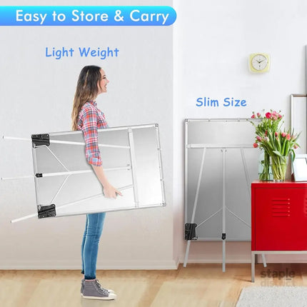 CARLA HOME Whiteboard Easel Portable Magnetic Dry Erase Board with Adjustable Tripod Stand & Height Adjustable for Office & Home (90x60cm)-2050057515944775685
