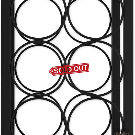 CARLA HOME Wine Rack Countertop Wooden & Metal Holder for 6 Bottles & 2 Glasses-2042061553213247494