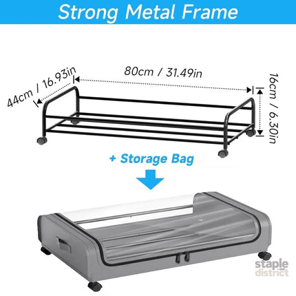 CARLA HOME XXL Under Bed Rolling Storage Containers with 50L Large Capacity and Wheels-2042061560087711746