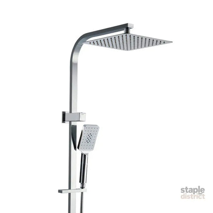 Cefito 10’’ Rain Shower Head Set Handheld Square High Pressure Chrome - Furniture > Bathroom > Shower Heads & Screens
