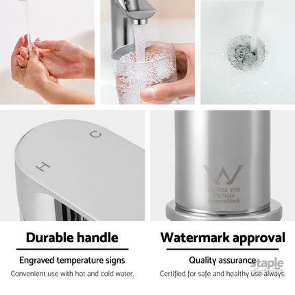 Cefito Bathroom Basin Mixer Tap Brass Faucet Vanity Laundry Sink Chrome - Home & Garden > Bathroom Accessories > Shower