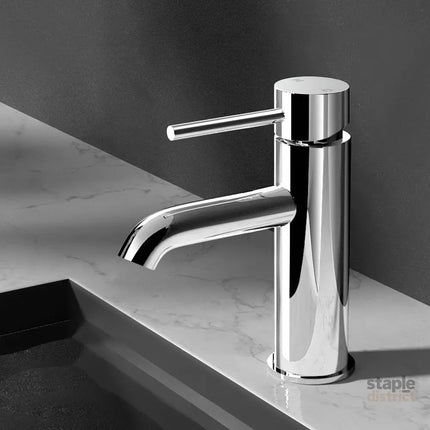 Cefito Bathroom Basin Mixer Tap Round Brass Faucet Vanity Laundry Chrome - Furniture > Bathroom > Tap & Sink Accessories