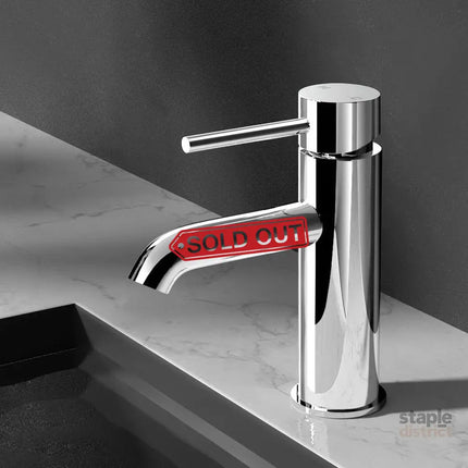 Cefito Bathroom Basin Mixer Tap Round Brass Faucet Vanity Laundry Chrome - Furniture > Bathroom > Tap & Sink Accessories