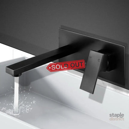 Cefito Bathroom Basin Mixer Tap Separate Faucet Vanity Laundry Black - Furniture > Bathroom > Tap & Sink Accessories