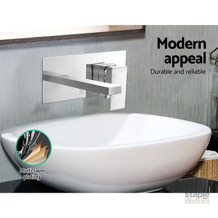Cefito Bathroom Basin Mixer Tap Separate Faucet Vanity Laundry Chrome - Furniture > Bathroom > Tap & Sink Accessories