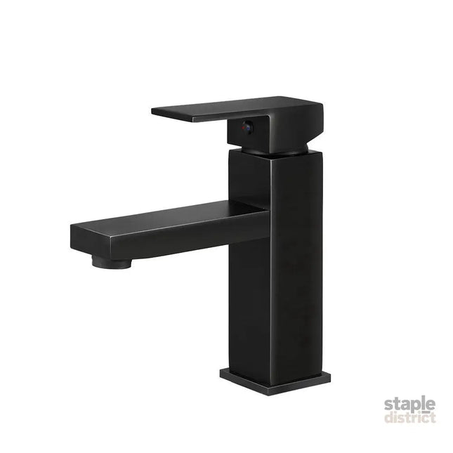 Cefito Bathroom Basin Mixer Tap Square Faucet Vanity Laundry Black - Furniture > Bathroom > Tap & Sink Accessories