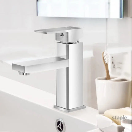 Cefito Bathroom Basin Mixer Tap Square Faucet Vanity Laundry Chrome - Furniture > Bathroom > Tap & Sink Accessories