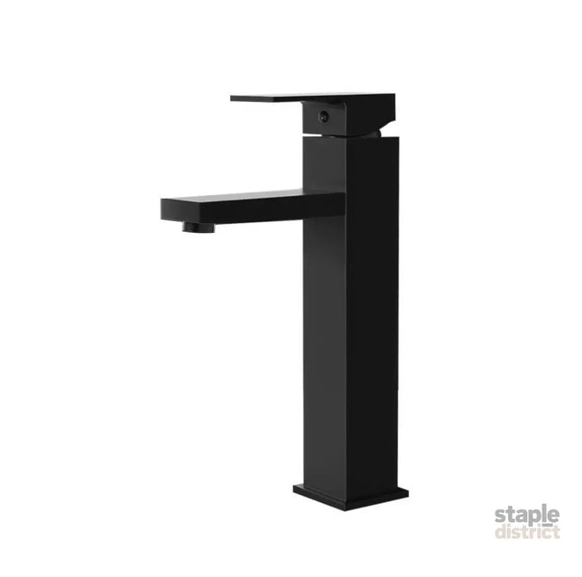 Cefito Bathroom Basin Mixer Tap Square Tall Faucet Vanity Laundry Black - Furniture > Bathroom > Tap & Sink Accessories