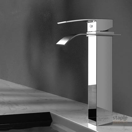 Cefito Bathroom Basin Mixer Tap Thin Tall Faucet Vanity Laundry Black - Home & Garden > Bathroom Accessories > Shower