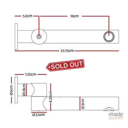 Cefito Bathroom Mixer Spout Wall Bath Tap Round Swivel Bathtub Chrome - Furniture > Bathroom > Tap & Sink Accessories