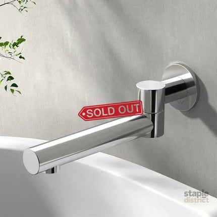 Cefito Bathroom Mixer Spout Wall Bath Tap Round Swivel Bathtub Chrome - Furniture > Bathroom > Tap & Sink Accessories