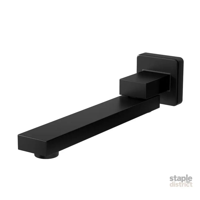 Cefito Bathroom Mixer Spout Wall Bath Tap Square Swivel Bathtub Black - Furniture > Bathroom > Tap & Sink Accessories