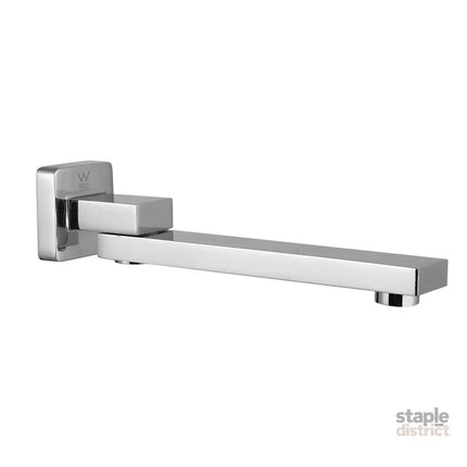 Cefito Bathroom Mixer Spout Wall Bath Tap Square Swivel Bathtub Chrome - Furniture > Bathroom > Tap & Sink Accessories