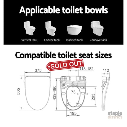 Cefito Bidet Electric Toilet Seat Cover Remote Control - Home & Garden > Bathroom Accessories > Toilet & Bidet