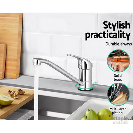 Cefito Kitchen Mixer Tap Mixer Long Spout Sink Faucet Basin Laundry Chrome - Furniture > Bathroom > Tap & Sink
