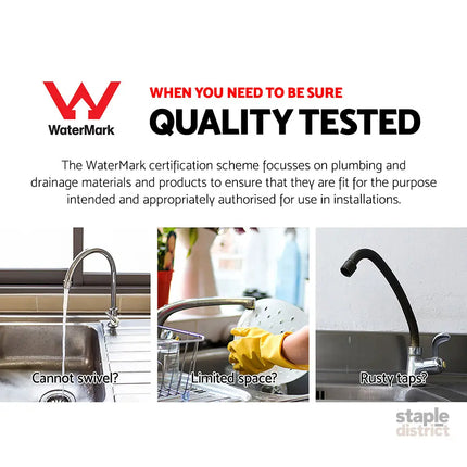 Cefito Kitchen Mixer Tap Mixer Long Spout Sink Faucet Basin Laundry Chrome - Furniture > Bathroom > Tap & Sink