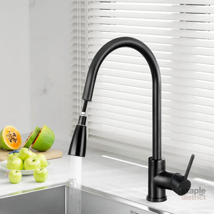 Cefito Kitchen Mixer Tap Pull Out 2 Mode Sink Faucet Basin Laundry Black - Furniture > Bathroom > Tap & Sink Accessories