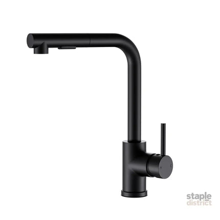 Cefito Kitchen Mixer Tap Pull Out Rectangle 2 Mode Sink Basin Faucet Swivel WELS Black - Furniture > Bathroom > Tap &
