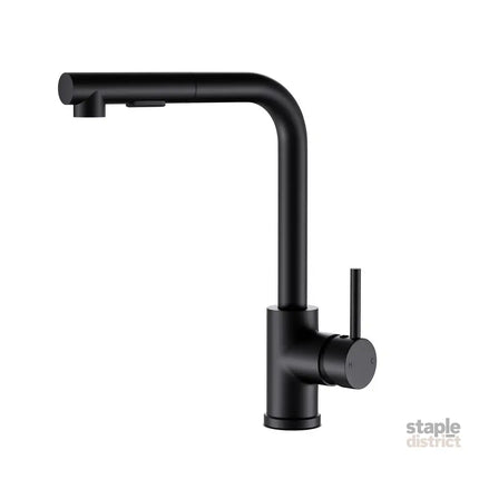 Cefito Kitchen Mixer Tap Pull Out Rectangle 2 Mode Sink Basin Faucet Swivel WELS Black - Furniture > Bathroom > Tap &