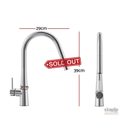 Cefito Kitchen Mixer Tap Pull Out Round 2 Mode Sink Basin Faucet Swivel WELS Chrome - Furniture > Bathroom > Tap & Sink