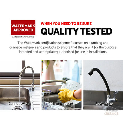 Cefito Kitchen Mixer Tap Mixer Rectangle Sink Faucet Basin Laundry Chrome - Furniture > Bathroom > Tap & Sink