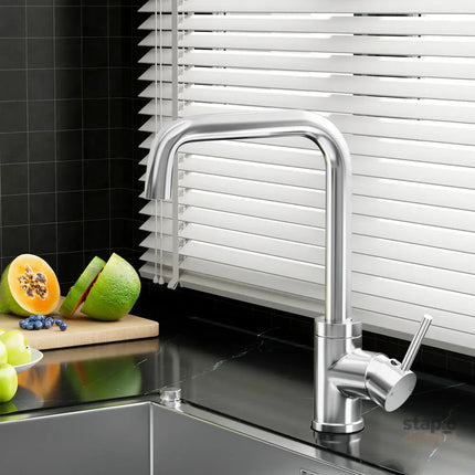 Cefito Kitchen Mixer Tap Mixer Rectangle Sink Faucet Basin Laundry Chrome - Furniture > Bathroom > Tap & Sink